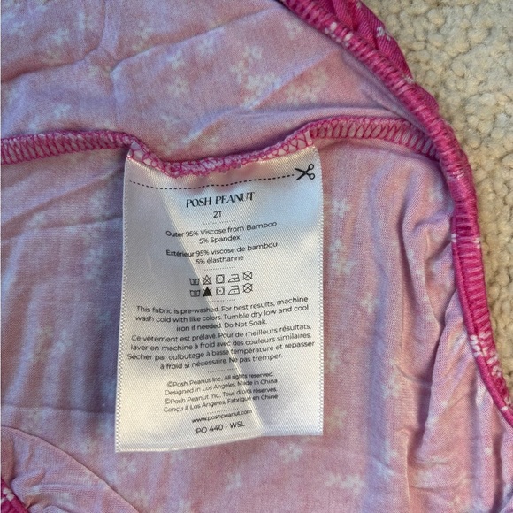 Posh Peanut Pink Ruffle Bubble Romper size 2T - Picture 9 of 9